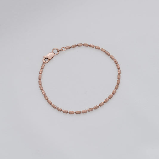 Pulsera Barril Prismc Rose IT 16 cm en oro laminado rosa elegante