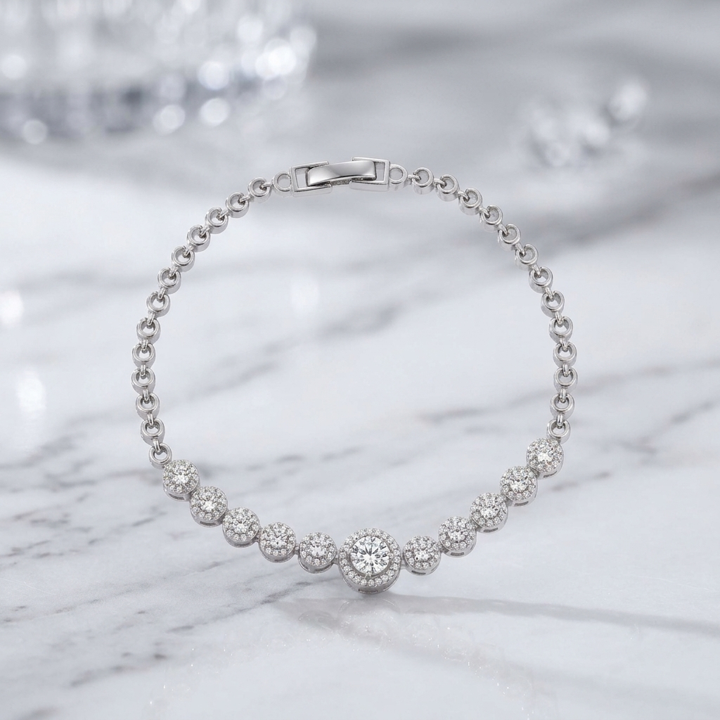 Pulsera Claire MT 17,5 cm en Plata