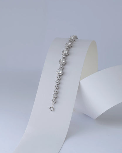 Pulsera Cleo MT 15 cm + Ext en Plata