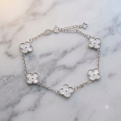 Pulsera Clover 1,2 cm 18 cm en Plata