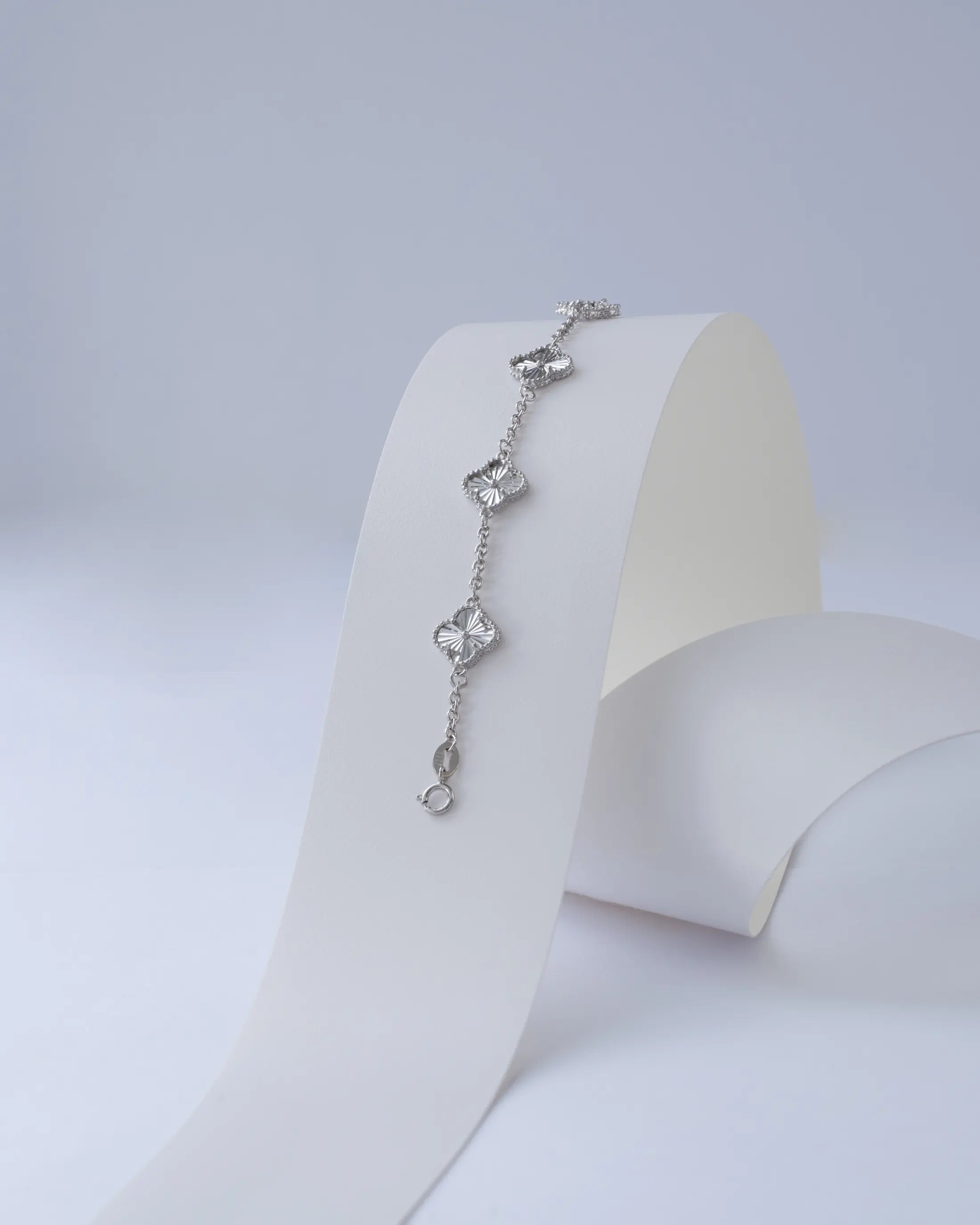 Pulsera Clover 1,2 cm 18 cm en Plata