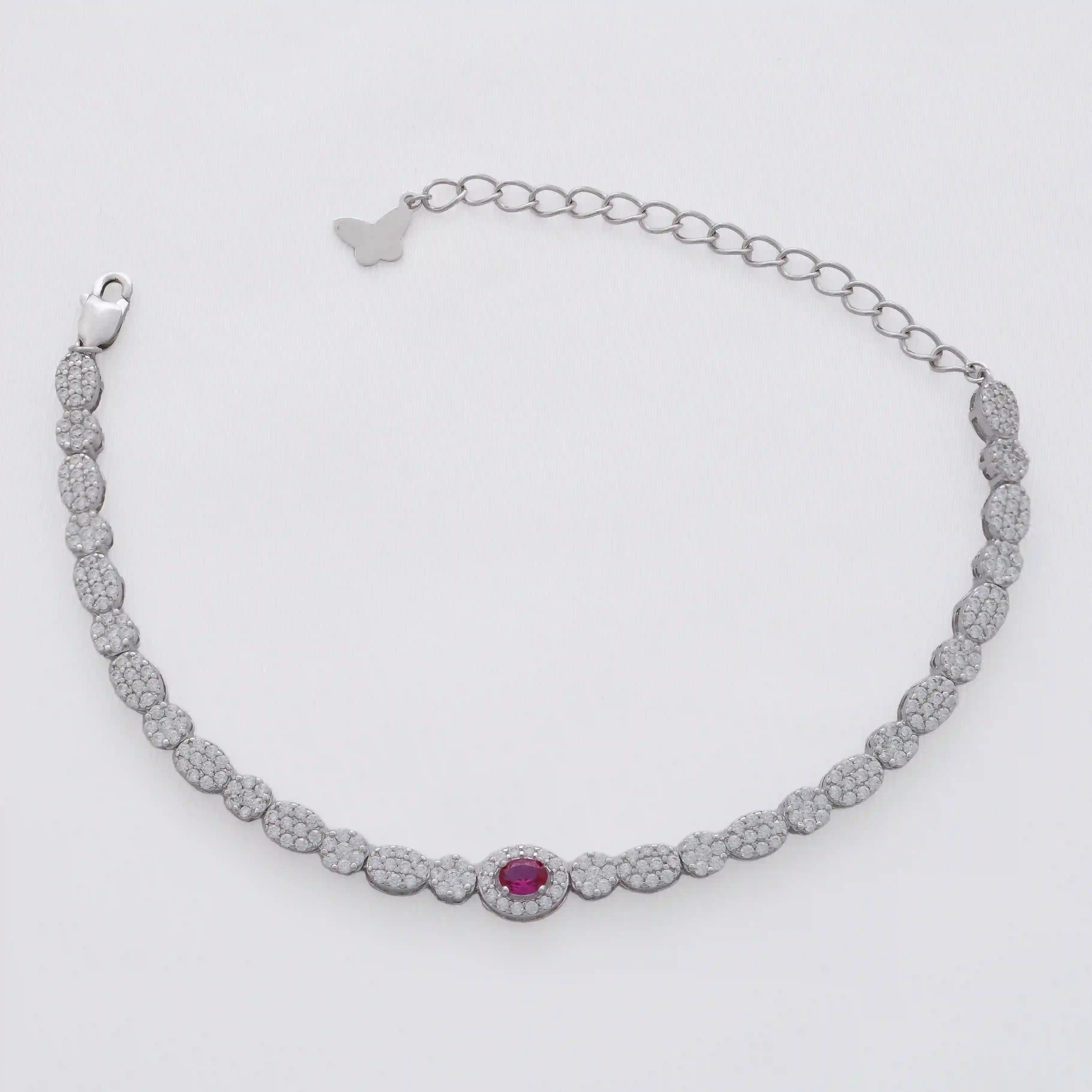 Pulsera Deluxe Pink – 15 cm + Extensión en Plata