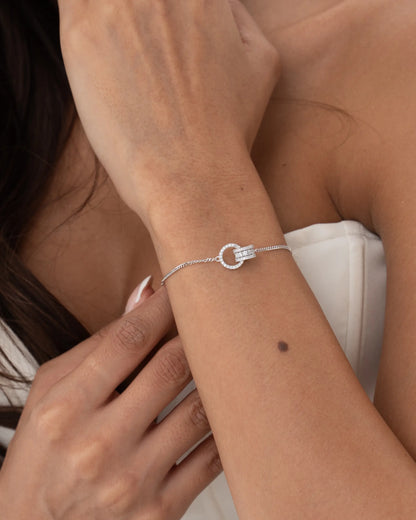 Pulsera Grace 17 cm + Ext en Plata