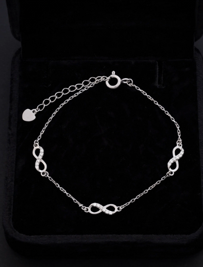 Pulsera Infini Chic – 15 cm + Extensión en Plata