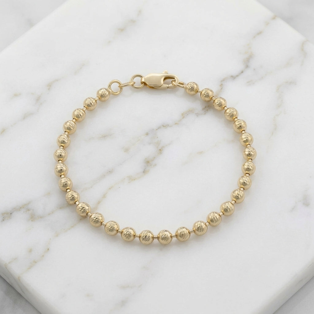 Pulsera Militar Italy 4 mm – 16.5 cm en Oro Laminado