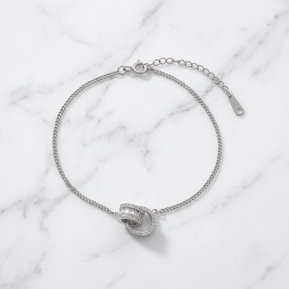 Pulsera Grace 17 cm + Ext en Plata
