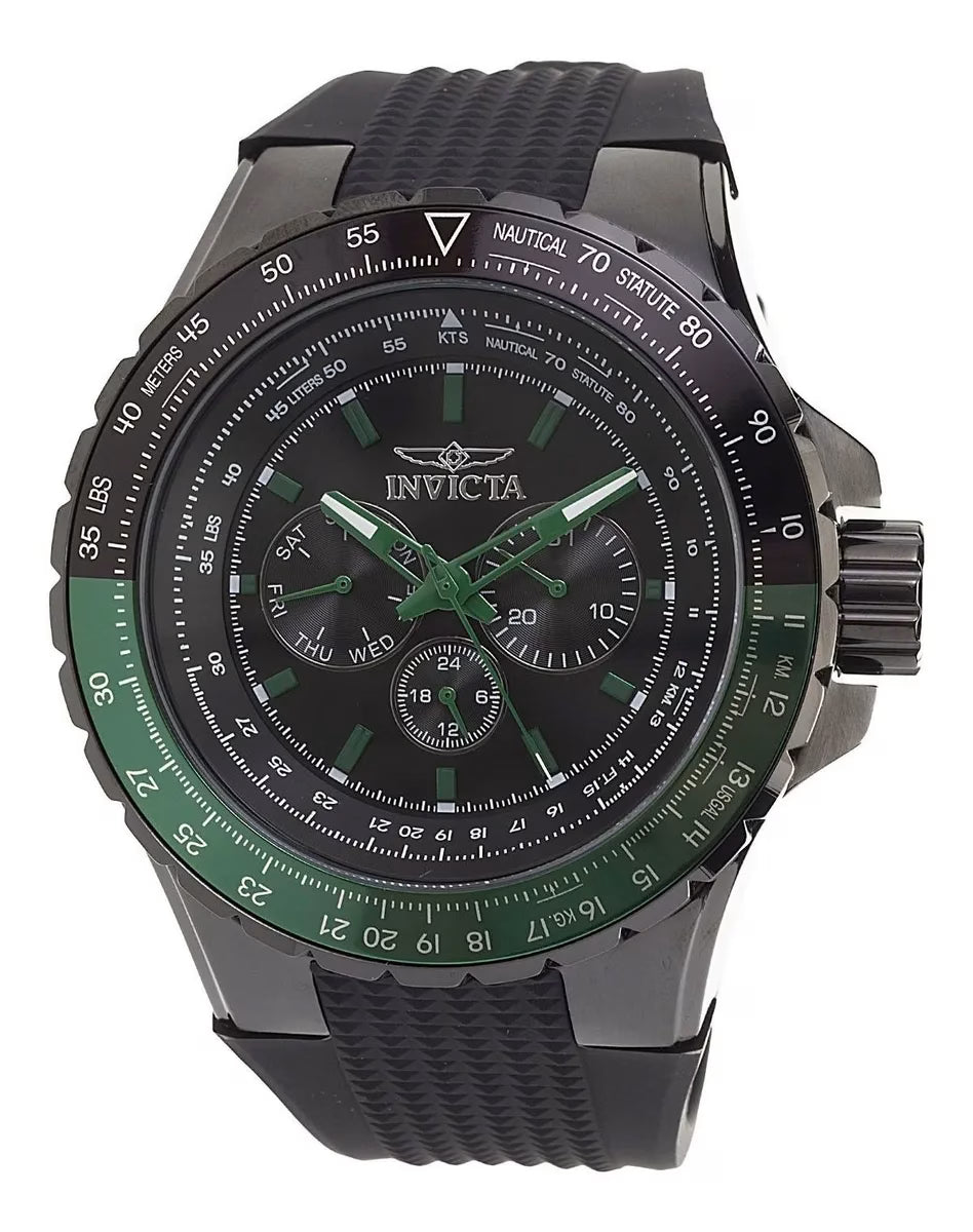 RELOJ DEPORTIVO PARA HOMBRE INVICTA AVIATOR - NEGRO - 39297