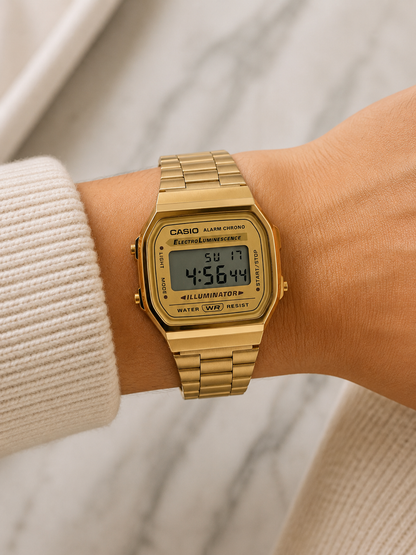 Reloj Casio Digital Dorado Vintage Ref. A168WG-9WDF