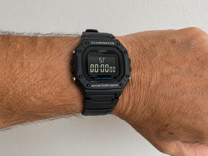 Reloj Casio Digital Illuminator Negro Ref. W-218H-1BVDF