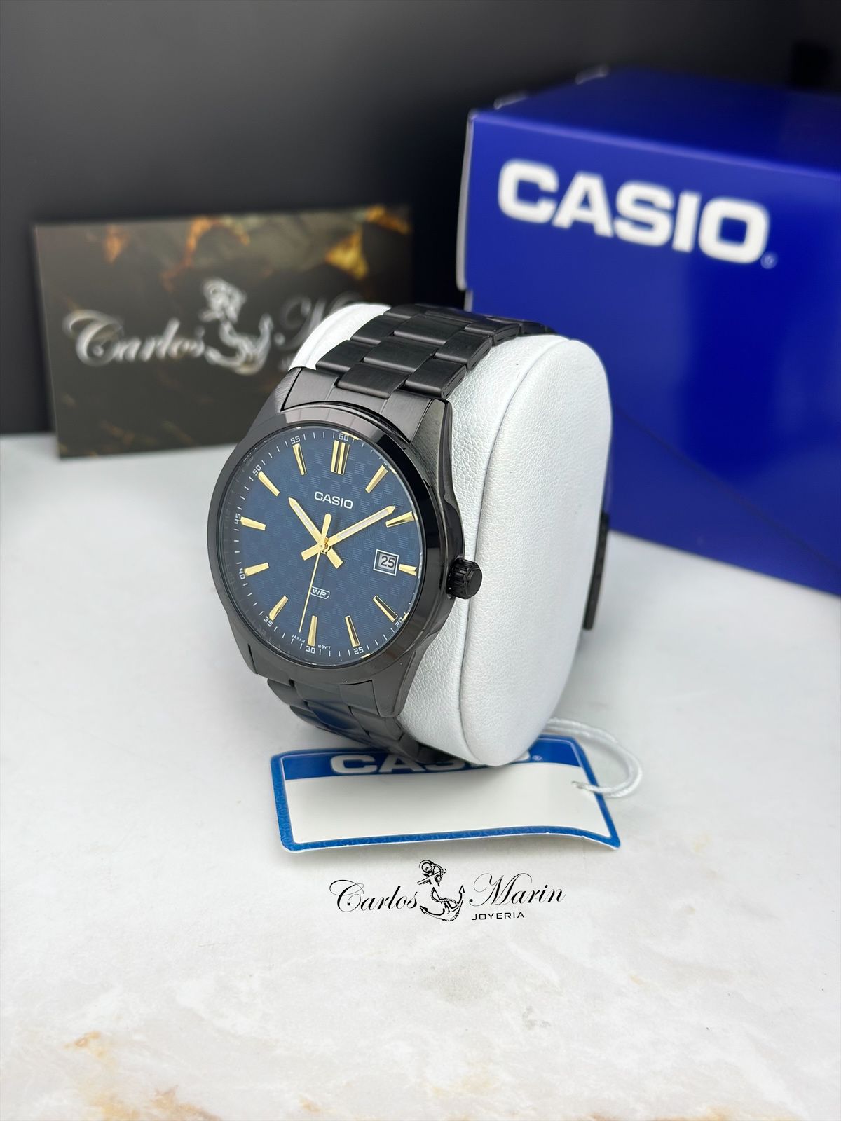 Reloj Casio MTP-VD03B-2A Hombre Azul Acero Pavonado