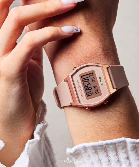 Reloj Casio Mujer Digital Oro Rosa Ref. LW-204-4ADF