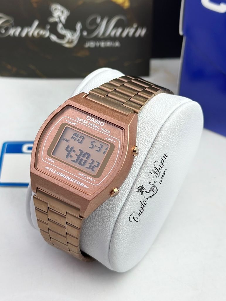Reloj Casio Digital Illuminator Oro Rosa B640WC-5ADF
