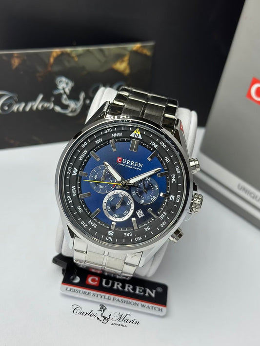 Reloj Curren 8399 Plata Azul