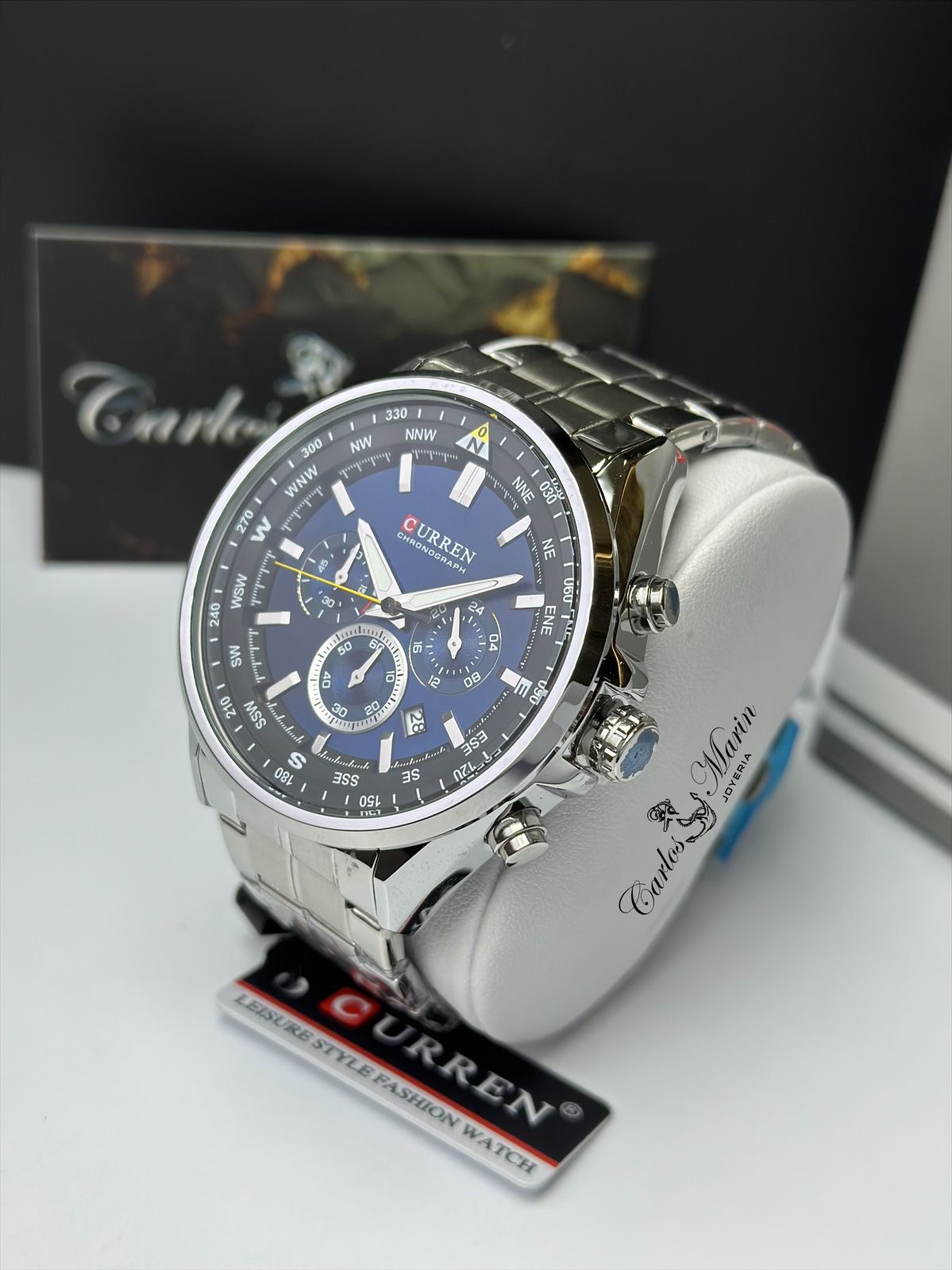 Reloj Curren 8399 Plata Azul