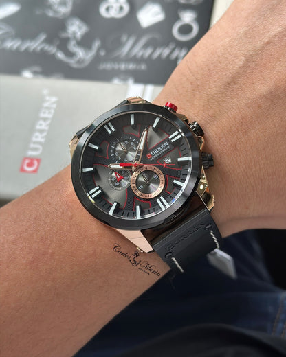 Reloj Curren hombre 8346 negro elegante deportivo
