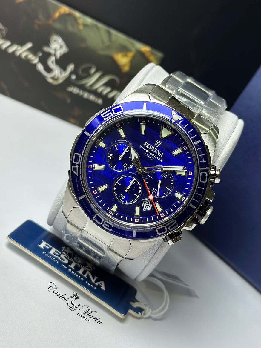 Reloj Festina hombre Chrono Bike azul plateado F20361/2