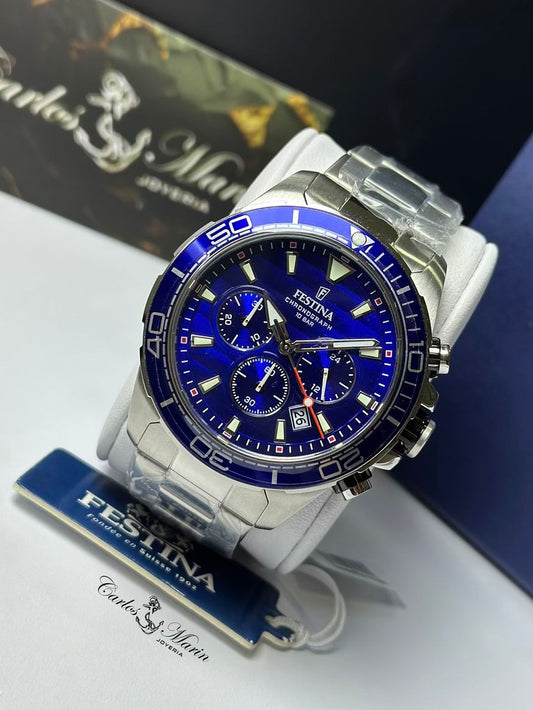 Reloj Festina hombre Chrono Bike azul plateado F20361/2