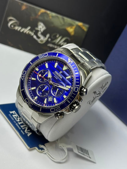 Reloj Festina hombre Chrono Bike azul plateado F20361/2