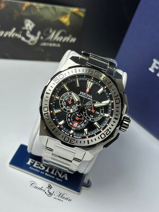 Reloj Festina hombre Chrono Bike negro plateado F20724/7