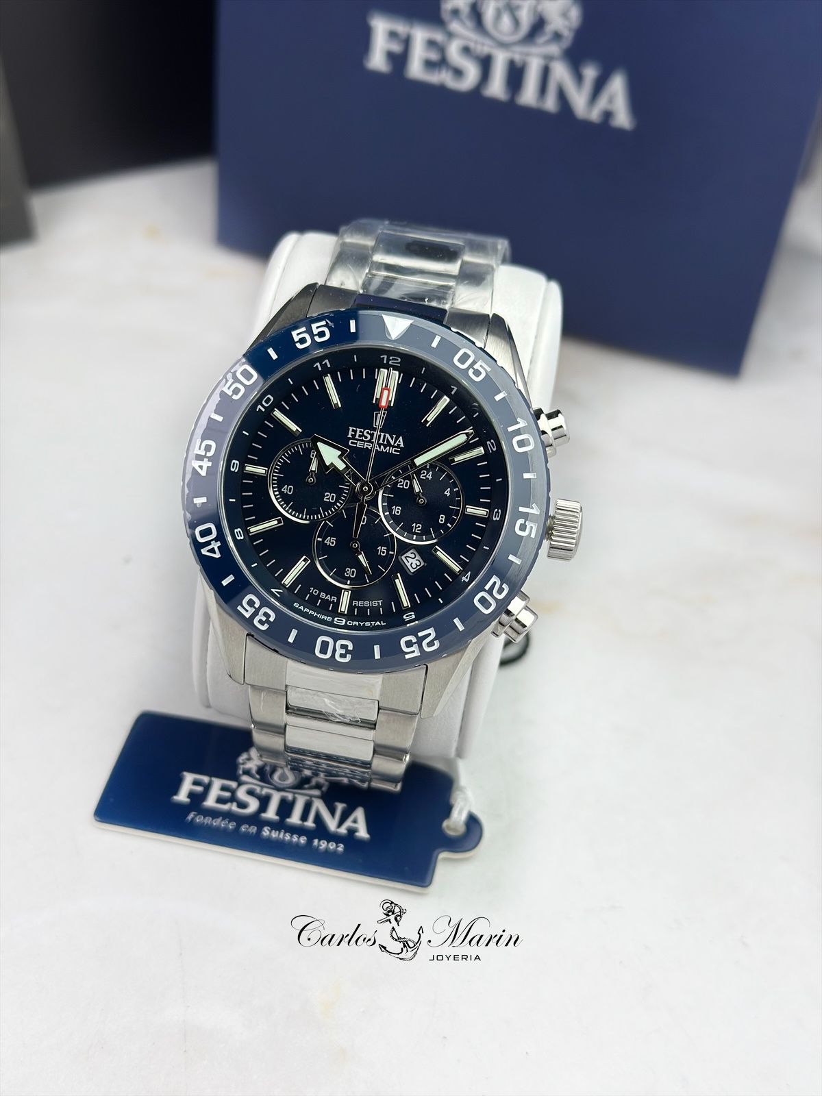 Reloj Festina Hombre Timeless Chrono Ceramic Azul F20575/2