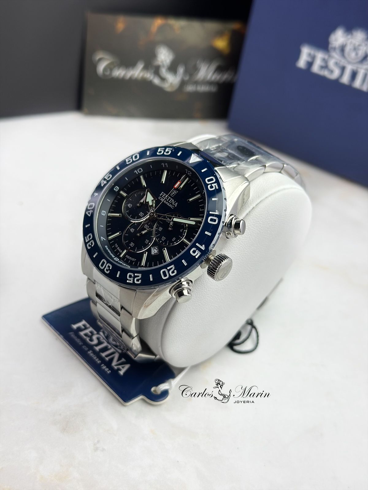 Reloj Festina Hombre Timeless Chrono Ceramic Azul F20575/2
