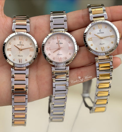 Reloj Festina mujer Mademoiselle rosado plateado F16936/C