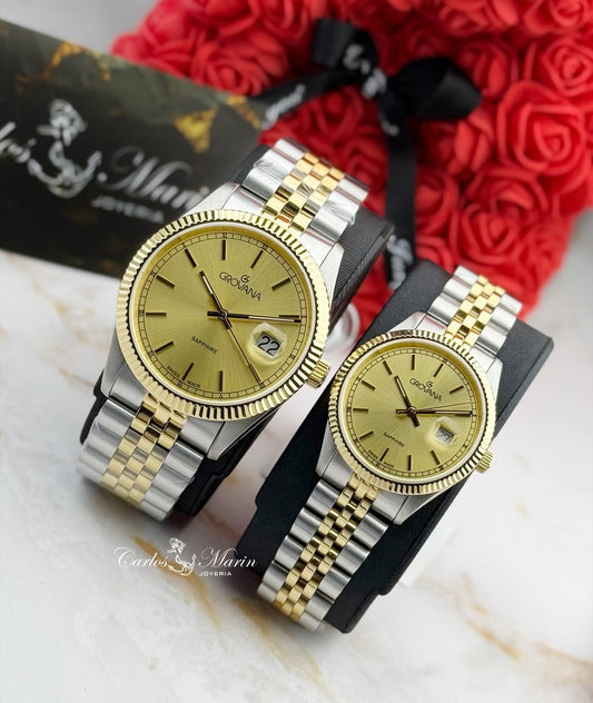 Reloj Grovana Kensington Royal Bicolor Plateado/Dorado – Ref. 1542.1141