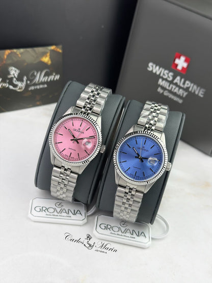 Reloj Grovana Mujer Kensington Royal 5542.1138 Rosado Plateado