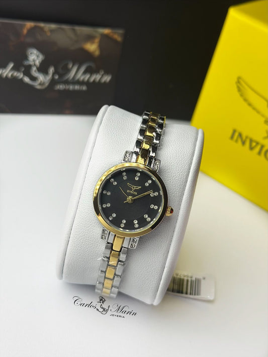 Reloj Invicta Mujer Angel Negro Bicolor 69069