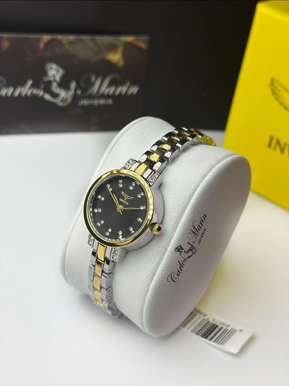 Reloj Invicta Mujer Angel Negro Bicolor 69069