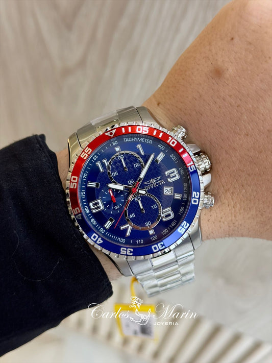 Reloj Invicta hombre Specialty 34030 azul plateado elegante clásico