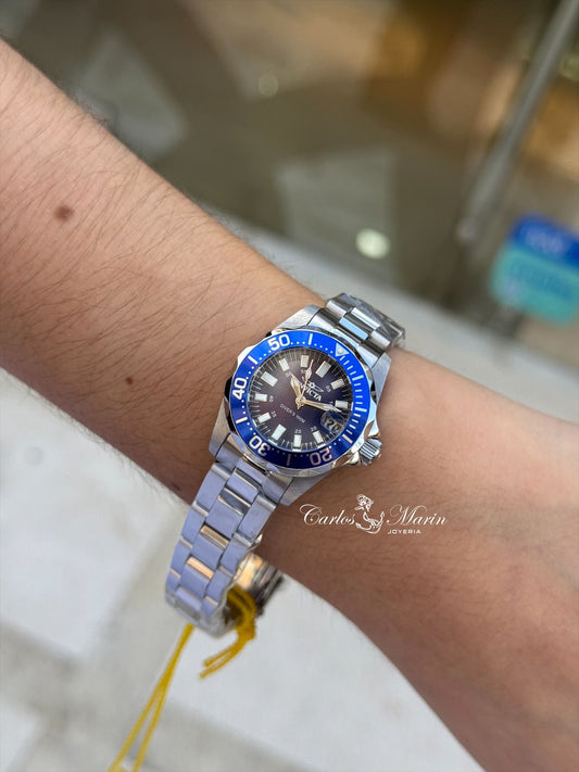 Reloj Invicta mujer Signature 7060 azul plateado elegante