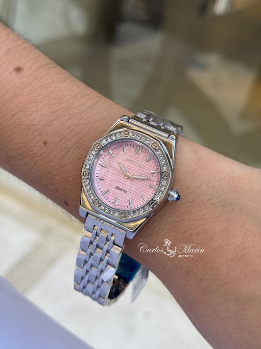 Reloj Invicta mujer Wildflower 69372 rosado plateado elegante
