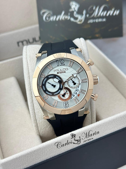 Reloj Mulco dama Kripton negro oro rosa MW-324993L023