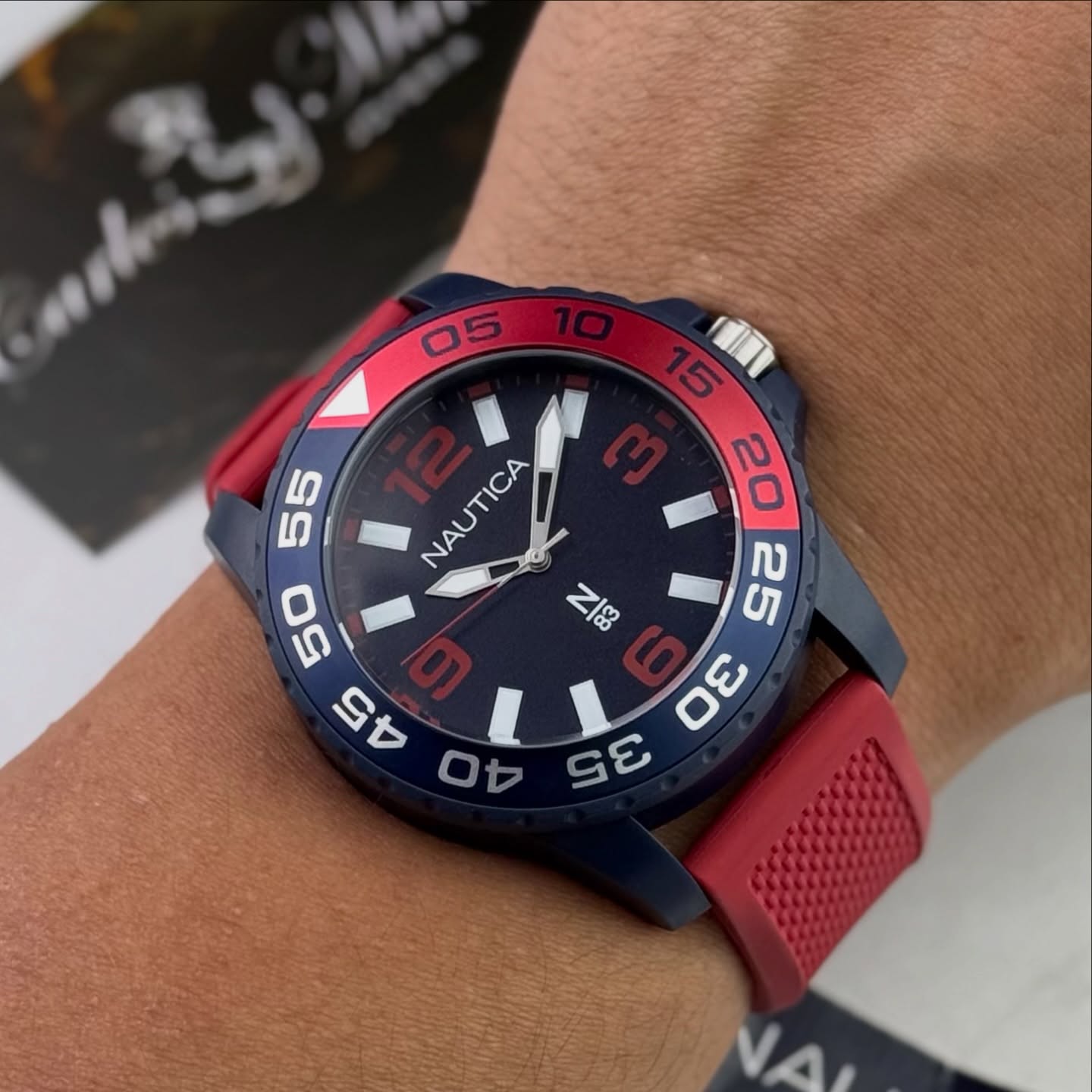 Reloj Náutica Hombre Deportivo Finn World Rojo NAPFWS303