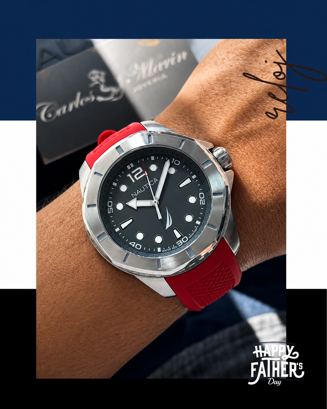 Reloj Náutica Hombre Deportivo Koh May Bay 3H NAPKMF202