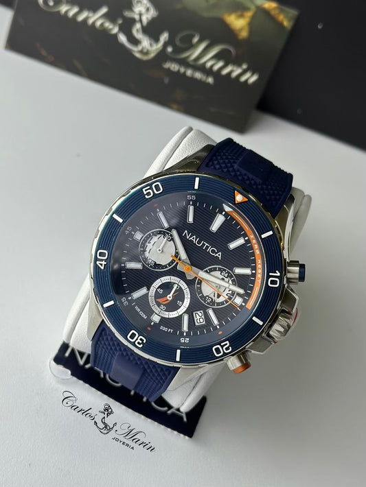 Reloj Nautica hombre NST NAPNSF502 azul naranja doble pulso deportivo