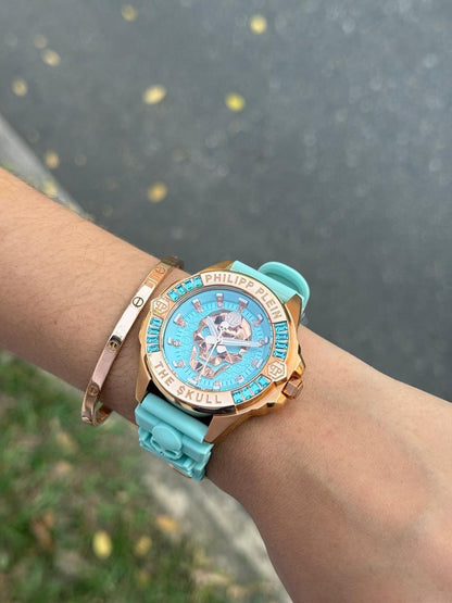 Reloj Philipp Plein The $kull verde menta PWNAA1223 elegante