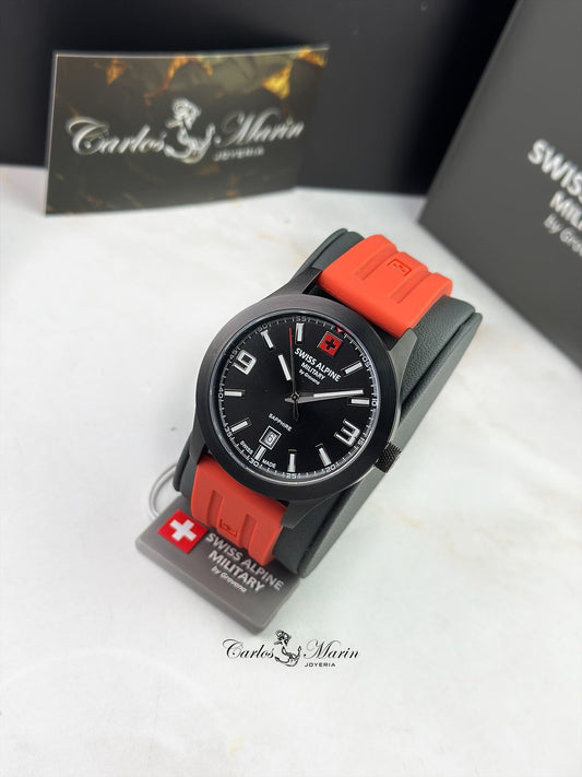 Reloj Swiss Alpine Military Hombre Bobcat Rojo 7052.1876