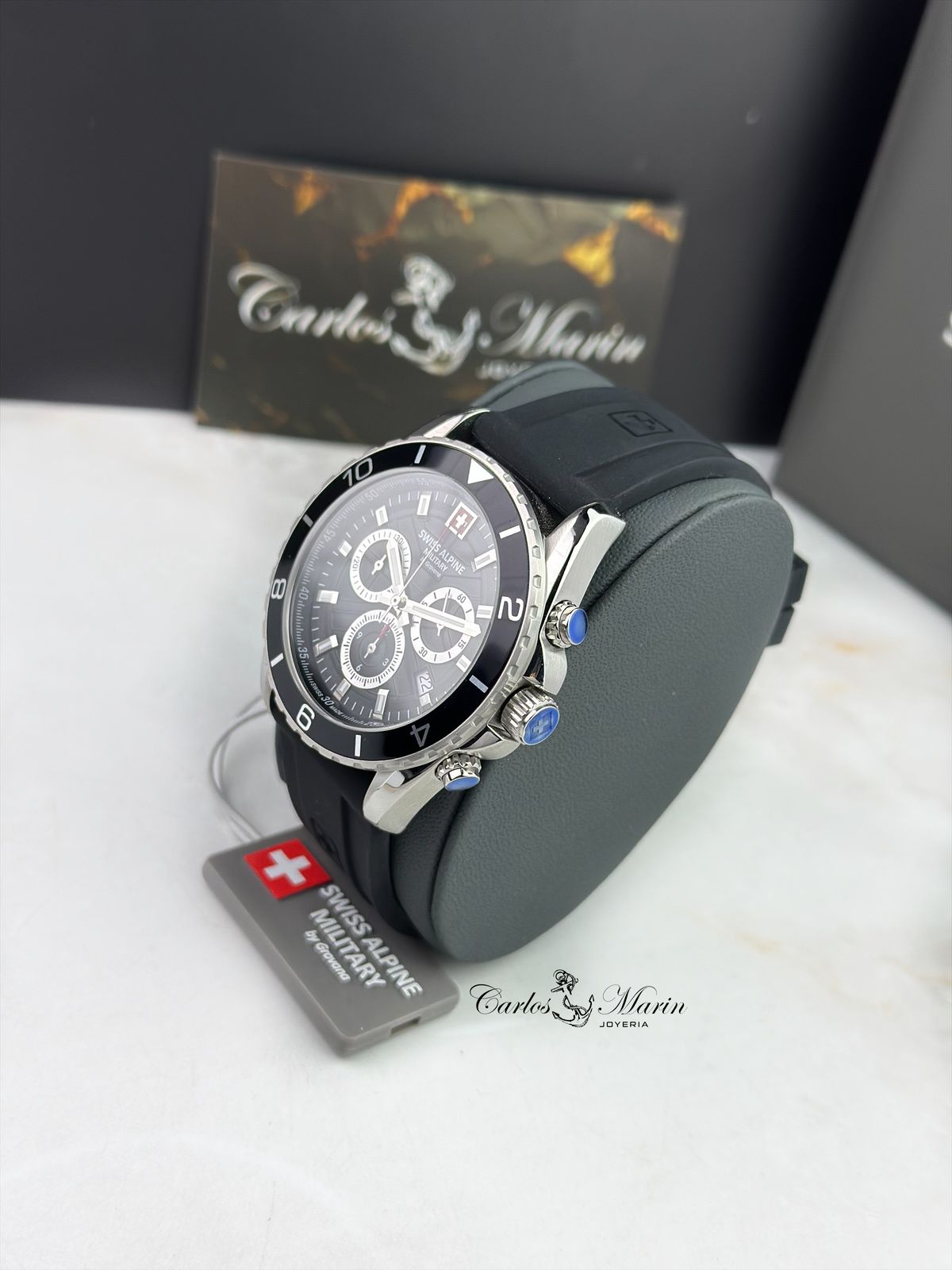 Reloj Swiss Alpine Military Hombre Sentinel Chrono Negro 7073.9837