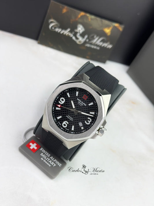 Reloj Swiss Alpine Military Hombre Typhoon Negro 7005.1837