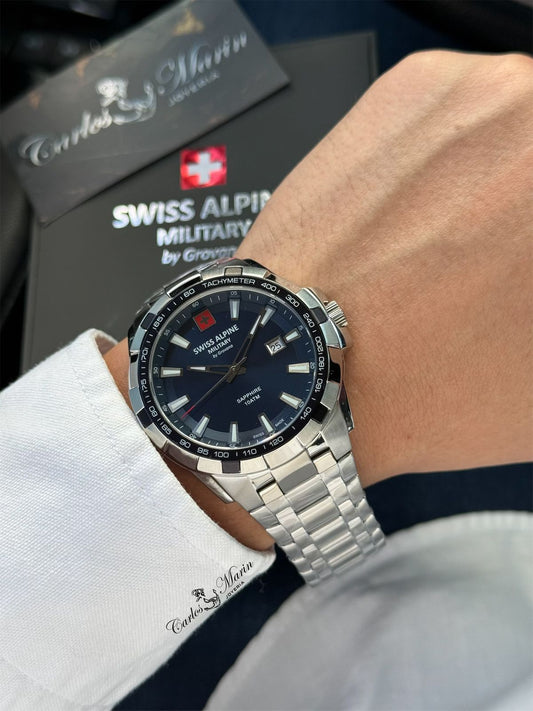 Reloj Swiss Alpine Military Star Fighter para Hombre – Azul 7044.1235SAM