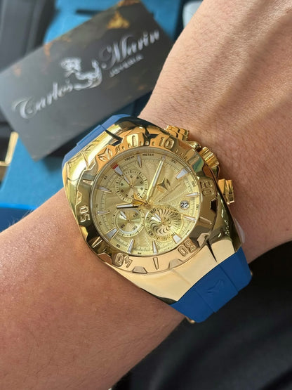 Reloj Technomarine Hombre Cruise Dorado con 3 Pulsos TM-124004