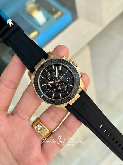 Reloj Technomarine Sea hombre dorado negro TM725002
