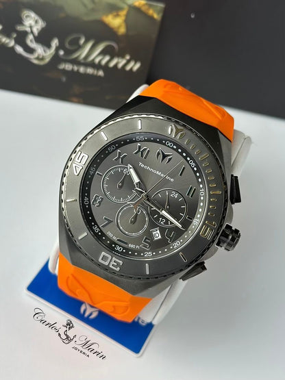 Reloj Technomarine hombre Manta TM-221043 negro naranja