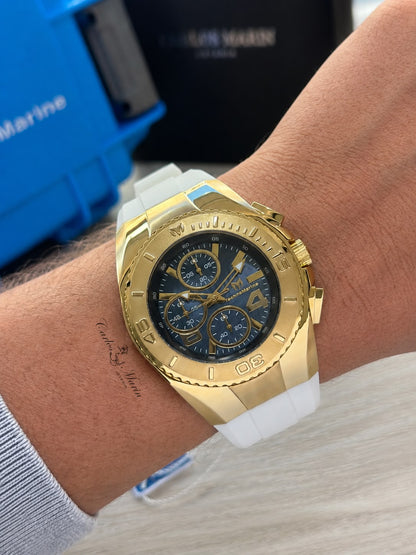 Reloj Technomarine Hombre Cruise Origen Dorado con 3 Pulsos TM-124030