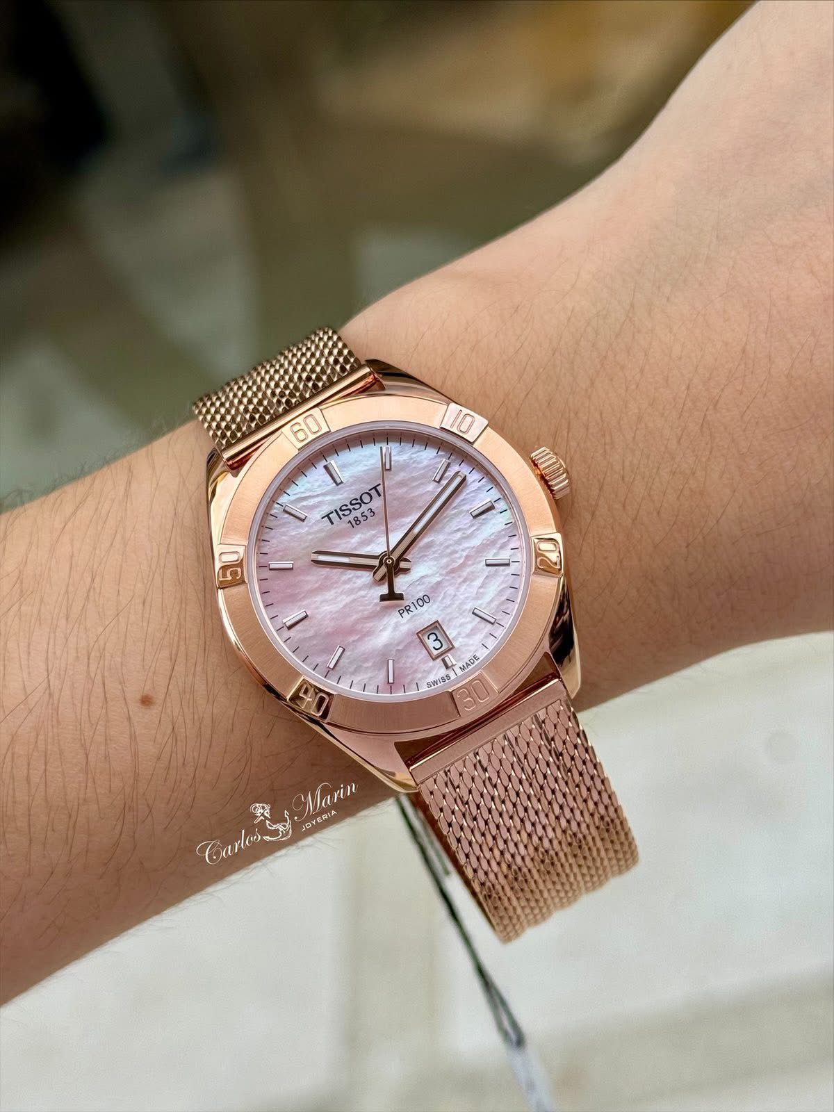 Reloj Tissot PR100 mujer oro rosa T101.910.33.151.00