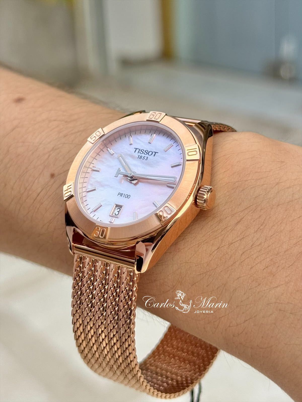 Reloj Tissot PR100 mujer oro rosa T101.910.33.151.00