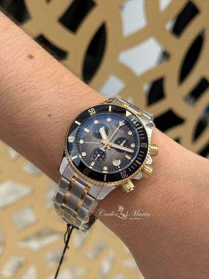 Reloj Tissot Seastar unisex negro bicolor T120.217.22