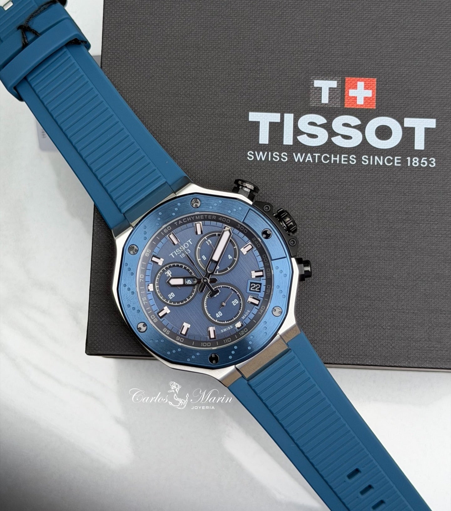 Reloj Tissot hombre T-Race T141.417.27.041.00 azul deportivo suizo